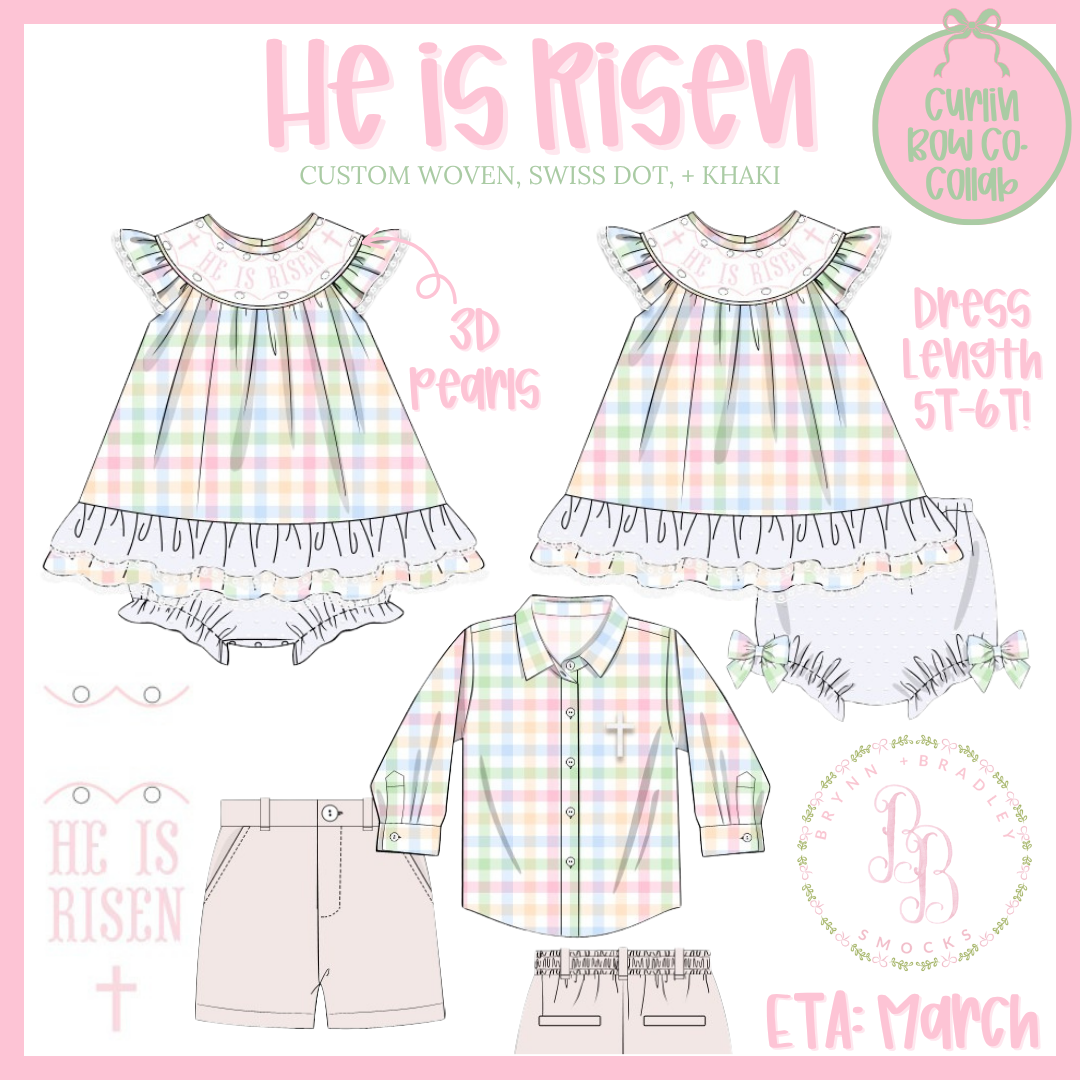 WS PO23: He is Risen Boy Shorts Set