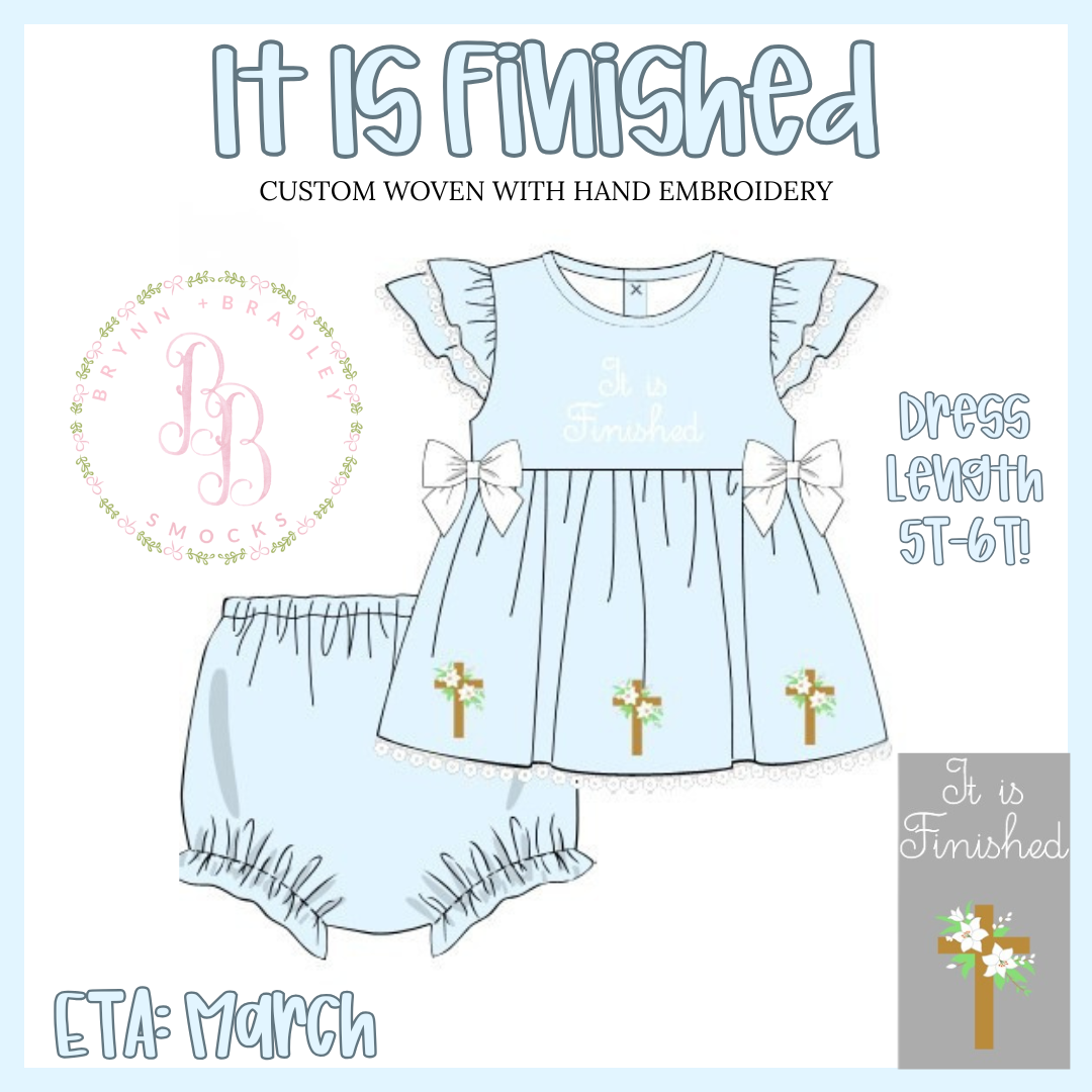 WS PO23: It Is Finished Girl Diaper Set