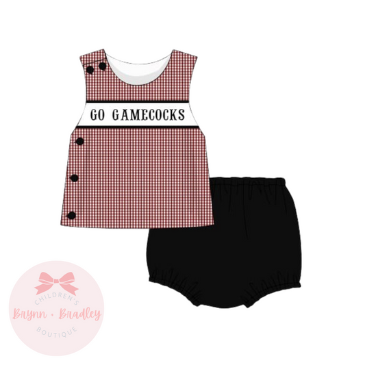 PO17: Garnet + Black Gameday Boy Diaper Set