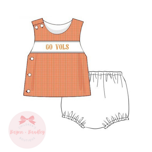 PO17: Orange + White Gameday Boy Diaper Set