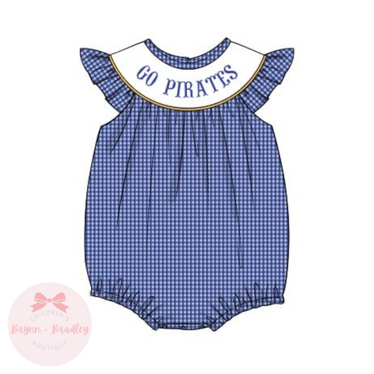 PO17: Royal Blue + Gold Gameday Girl Bubble