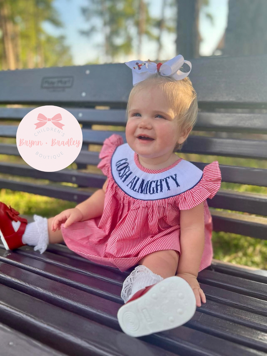 PO17: Navy + Red Gameday Girl Diaper Set