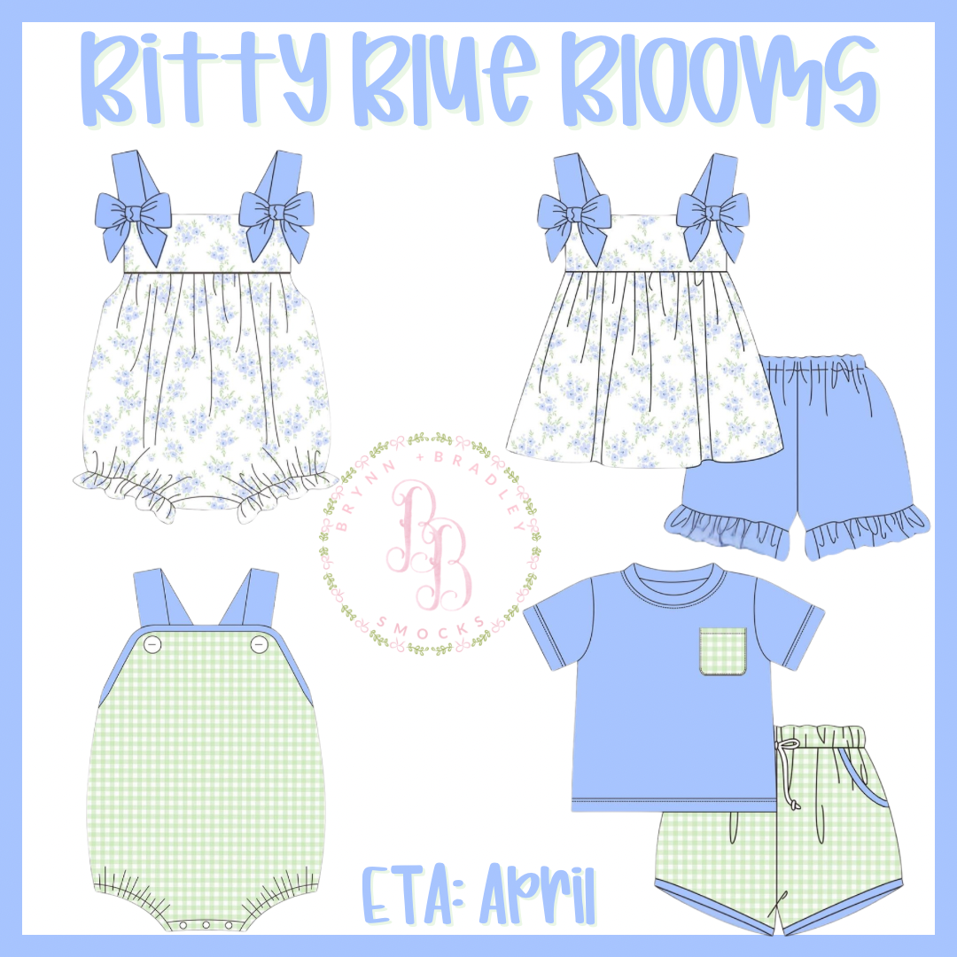 Preorder: Bitty Blue Blooms Collection - ETA: April – Brynn + Bradley ...