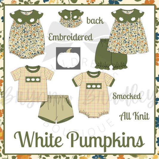 Preorder White Pumpkins Collection- ETA: September